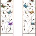 SUNNYPARK Set of 2 Butterfly Metal Garden Trellis for Climbing Plants, Decorative Vegetables Flowers Vine Trellis for Outdoor Patio 60'' H x 11'' W