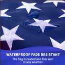 American Flags for Outside 2.5x4 Ft, Heavy Duty Outdoor US Flag with Waterproof Embroidered Stars, Sewn Stripes & Brass Grommets for High Wind, UV Fade Resistant