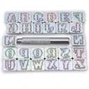 OwnMy Capital Letters Stamp Set, 3/4 / 19mm Alphabet Stamp Tools Set Leather Craft Stamping Tools Leather Art Craft Tool (19mm - 27pcs)