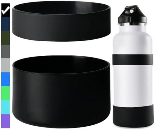 Miracredo 2 PCS Silicone Water Bottle Boot, Protective Silicone Sleeve, Anti-Slip Bottom Cover with Silicone Ring, BPA Free, Compatible with Simple Modern, Fit Iron Flask