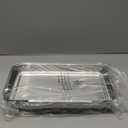 3-Piece Stainless Steel Breading Set  Interlocking Coating Trays for Chicken, Fish, Meat | Non-Slip, Dishwasher Safe, Oven Safe | Stackable Space-Saving Design for Flour, Egg (L-10.6" x 6.2")