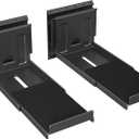 USX MOUNT Studless Soundbar Wall Mount, Universal Drywall Sound Bar Wall Brackets, Works with Most Soundbars, Holds up to 22 Lbs, Depth Adjustable 4.13-6.3'', Removable and Lockable, Black