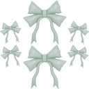 47 Inch Giant Mint Green Bow Helium Foil Balloons Small Size Mini Bow Knot Balloons Girl Bow Themed Party Decor for Bachelorette Wedding Baby Shower Birthday Party Decorations for Girls