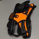 PHOEPET Reflective Dog Harness Large Breed Adjustable No Pull Vest with Handle 2 Metal Rings 3 Buckles [Easy to Put on & Take Off](XL, Orange)