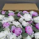 BLOSMON Fake Flowers Ball Wedding Centerpieces 10 Pcs Lilac Rose Babys Breath Artificial Flowers Center Pieces Decoration for Table Silk Kissing Floral Bouquet Arrangements for Home Party DIY Decor