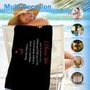 Couple I Choose You Love Beach Towel Set of 2, Honeymoon Wedding Beach Towels Valentines Day Gifts for Newlywed Bride Groom Him Her, Black Beach Towels Oversized Decor for Bathroom 30x60 in