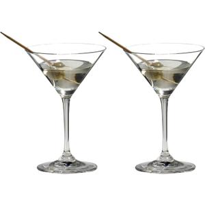 Riedel Vinum Martini Glasses - Crystal Glass, Dishwasher Safe, 2-Piece Set - Essential Home Bar Glassware 6416/77