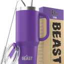 Beast 42 oz Tumbler Stainless Steel Vacuum Insulated Coffee Ice Cup Double Wall Travel Flask (Deep Purple)