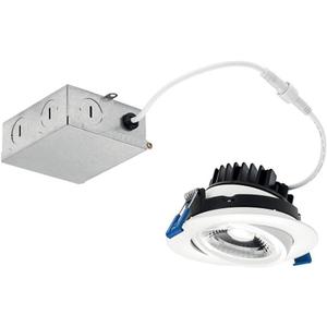Kichler Direct-to-Ceiling 4 inch Round Gimbal 30K LED Downlight in White (2.5x17x5)