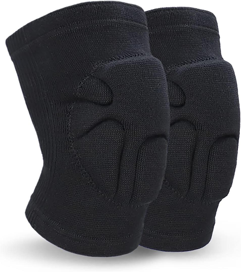 Volleyball Knee Pads for Dancers, Soft Breathable Knee Pads for Men Women Kids Knees Protective, Knee Brace for Volleyball Football Dance Yoga Tennis Running Cycling Workout Climbing (Small, Style B-Black)