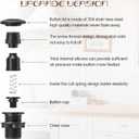 Garbage Disposal Air Switch Kit Sink Top Waste Disposal Stainless Steel Black On/Off Air Button Food and Waste Disposals Part by Etoolcity, UL Listed