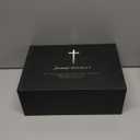 2PCS Black Frosted Drinking Glass Cups with Cross & Bible Verse, Inspirational Religious Gifts for Christians, Catholic Women & Men, Pastor Appreciation, Baptism & Confirmation Gifts for Boys & Girls