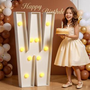 Marquee Letters 4 Feet Tall, 4FT Large Light Up Letters W