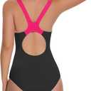 Beautikini Period Swimwear One Piece Racerback Training Bathing Suit Women Period Swimsuits for Teen Girls Ages 11-14 (X-Small, Raspberry Smoothie)