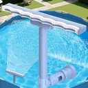 Pool Fountain for Above and Inground Pools, 2-in-1 Adjustable Wide Width Waterfall Pool Sprinkler Fountain for Cooling 10-20 Degrees,Outdoor Swimming Pool Accessories for Relaxation & Cooling(Blue).2 packs