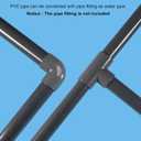 MECCANIXITY PVC Rigid Tube Round Pipe Hardware Tubing 28mm ID 32mm OD 350mm Light Grey High Impact for Water Pipe,Crafts,Cable Sleeve