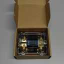 Car Audio Digital LED Voltage Display, ANL Fuse Holder Distribution Block 1 in 2 Out, with 2 Fuses and 2 Hexagon Wrench, Suitable for Car and Yacht Audio