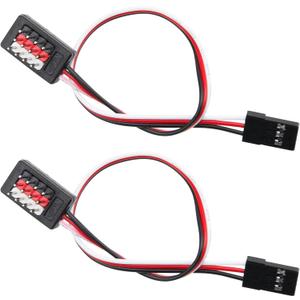 2Pcs ShareGoo 180mm JR Receiver Distribution Wire Servo Hub JR Style Servo Splitter Compatible with 1/8 1/10 1/16 RC Car Crawler Led Winch Roof Led Light Fans