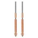 3 x K2 Plus Nozzles 0.2mm*0.4mm 2PCS, Unicorn K2 Quick-Swap Nozzles with Titanium Alloy Heat Break, Copper Alloy and Hardened Steel Nozzle, High Flow Nozzles Kit for K2 Plus 3D Printer