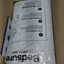 Bedsure ComfyFleece Donut Small Dog Bed - Dog Beds for Small Dogs with Corduroy Fleece & Anti Slip Bottom, Round Faux Fur Pet Beds with Washable Removable Cover, Cream, 27x27x8 inches