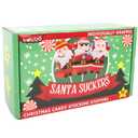 Santa Lollipops, Individually Wrapped Christmas Suckers, Holiday Candy Treats and Stocking Stuffers (12 Pieces)
