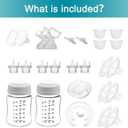 Breastpump Flange Kit Replacement Full Set Compatible with Babybuddha Zomee Z1 Z2 NCVI 8782/8780 Breastpump incl 17/19/21/22mm Cushion Insert 24mm Flange Replacement Parts/Accessories