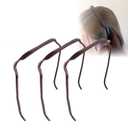 Sunglasses Shape Invisible Hair Hoops-Square Hairband Curly Thick Headband Square Invisible Hairband for Women & Men (Brown and black(3*pc), large) (1 Count (Pack of 1))