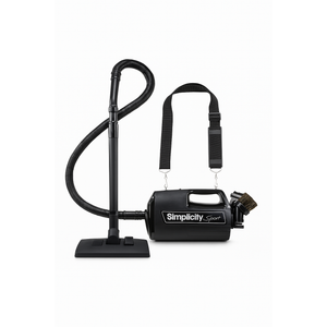 Simplicity Vacuums Handheld Canister Vacuum with Carry Strap for Hard Floors and Rugs, Car Detailing Vacuum Cleaner, S100 Black