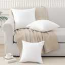 Leeden 22x22 Pillow Inserts, 22 Inch Decorative Throw Pillow Inserts, Soft Fluffy Square Throw Pillows for Couch, Sofa, Bed, and Home Decor White Cushion Pack of 2