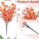 Geosar 24 Bundles Fall Artificial Flowers Artificial Outdoor Flowers UV Resistant Yellow Orange Flowers Faux Flowers Decorations Fake Plants for Autumn Home Porch Wedding Garden Decor