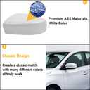 Moonlinks Compatible with Nissan Sentra 2013 2014 2015 2016 2017 2018 2019 Left Side Mirror Cover Replacement, White Primer Left Driver Side Door Rearview Mirror Cap Trim