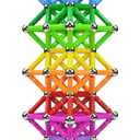 206Pcs Magnetic Building Sticks Blocks, Magnet Educational Toys STEM Toys for Kids and Adult, 3D Construction Building Toy with Storage Bag