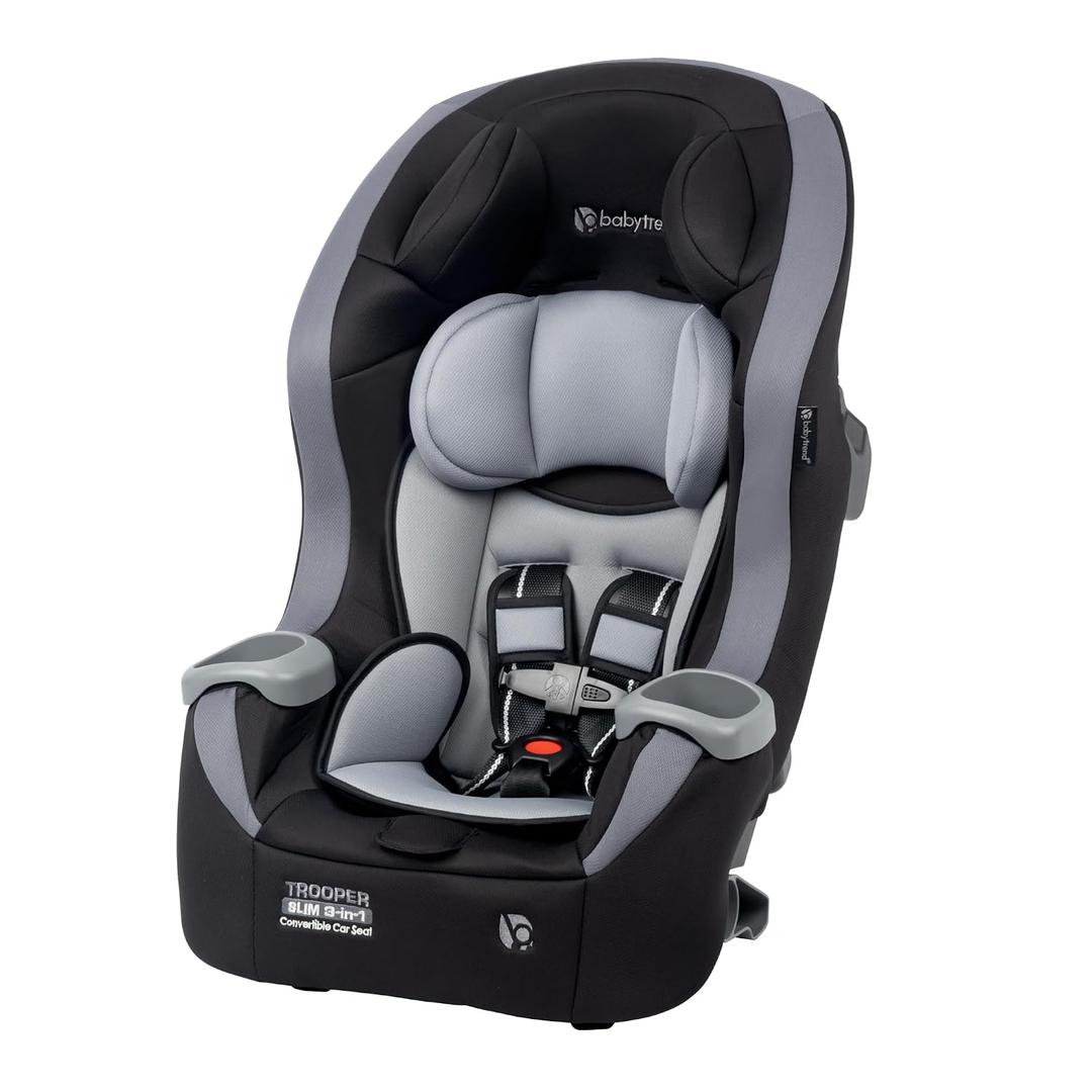 Baby Trend Trooper Slim 3-in-1 Convertible Car Seat, Dash Black Slim Fit, 3-in-1 Growth Modes, Lightweight Design, Adjustable Comfort Padding , Manufactured 04/21/2026