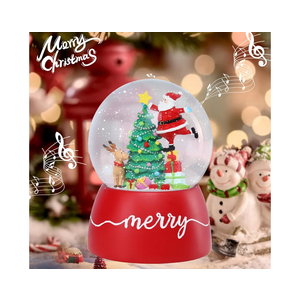 VCUTEKA Snow Globe, Christmas Snow Globe Rotating Musical Snow Globes Santa Claus Snowglobe for Kids Gift and Home Décor, Santa Claus