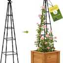Garden Trellis for Climbing Plants Outdoors,65" Tall Cucumber Trellis Garden Obelisk Trellis Rustproof Plants Support with Adjustable Heights for Indoor Potted Plants, Vines, Vegetables