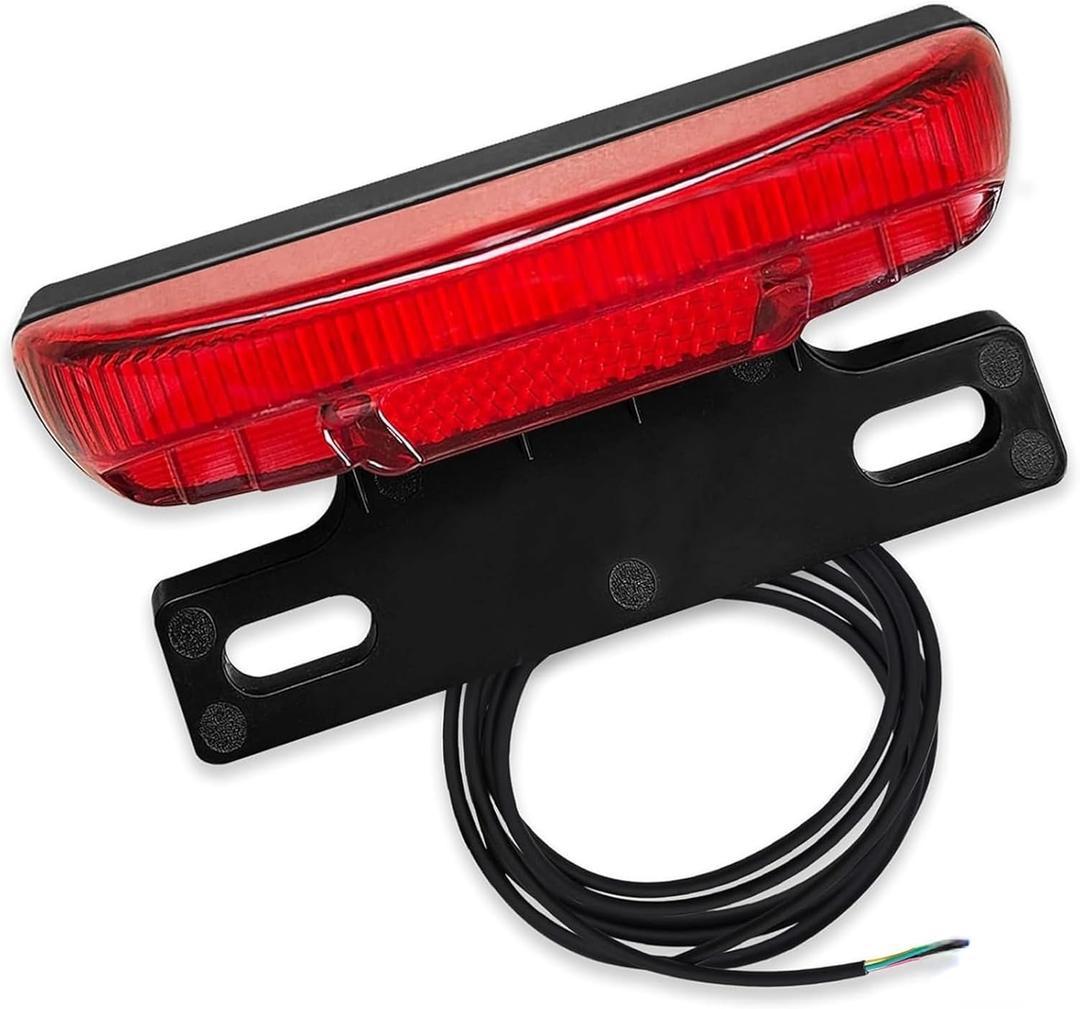 Electric Bicycle Rear Light, 36/48V Tail Brake Light, Ebike Rear Tail Safety Light, Warning Rear Lamp for Electric Bike Night Riding