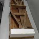 Solid Wood Bench, 43" Farmhouse Entryway Bench for Living Dining Room, Rustic Storage Bench Seat for Indoors, Natural