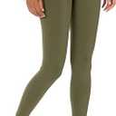 Amazon Essentials Women's Active Sculpt Mid Rise Full Length Leggings, Olive (XL)