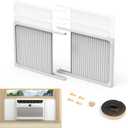 Window Air Conditioner Side Panels with Frame,Adjustable Extra Wide Air Conditioner Side Panels Fits Most 14,000-22,000 BTU Window AC Units,Window AC Side Panel Curtain Kit,2 Pack