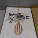 Doqueodas 3pcs Sage Green Plant and Flower Kitchen Canvas Framed Wall Art, Farmhouse Countryside Cooking Utensils Painting Picture Print Poster Can Be Hanged Directly Restaurant Wall Decor 12x16 inch