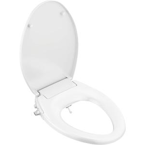 Delta 833004 Elongated Soft Close Bidet Seat with Manual Control Self-Cleaning Wand - White