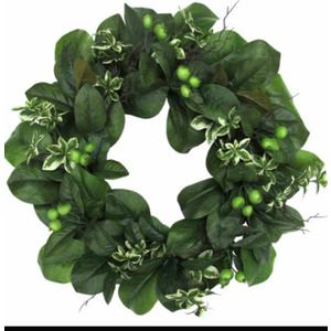 HD Designs24 Inc Magnolia Leaves/Berry Wreath