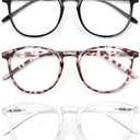 IBOANN Iconic Blue Light Glasses for Woman - Computer Glasses 99% Blue Light Blocking - Anti Eyestrain & UV Glare Protection