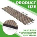 Landical 24ft Wooden Garden Pathway Walkway, Roll Out Outdoor Path,Gray