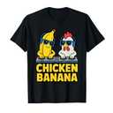 Funny Chicken Banana T-Shirt, Size S