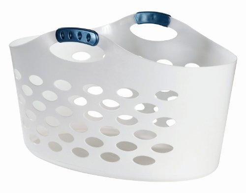 Rubbermaid White Plastic Laundry Basket