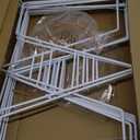 Tall White Wire Shelf Dividers for Closet Organization  Sturdy and Easy Set-Up Closet Shelf Dividers with Bonus Rose Gold Hanger (16 inch Wire Shelves, 8-Pack)