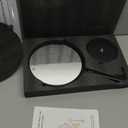 Nicesail Higher Taller Tabletop Makeup Mirror of 8 Inch, 5X Magnified Makeup Mirror Countertop Standing, Height Adjustable, Double Sided Mirror in Matte Black (8 Inch, 5X) (No Light-black)