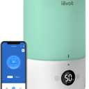 LEVOIT Smart Cool Mist Top Fill Humidifiers for Bedroom with Sensor, Auto Humidity Setting , APP & Voice Control, Essential Oil Diffuser, Ultra Quiet Operation, Super Easy to Use and Clean, 3L, Green
