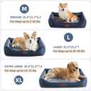 Tidore Orthopedic Dog Beds for Small Dogs, Durable Egg Crate Foam Sofa Dog Bed with Washable Removable Cover, Waterproof Lining, Pet Bed for Medium Dogs, Navy